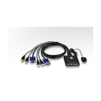 Aten CS-22U-A7 KVM prepínač pre 2xPC s VGA a USB portami