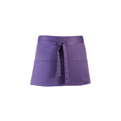 Premier Workwear Pracovná zástera krátka s vreckami PR155 Purple Pantone 269 60 x 33 cm