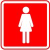SlovakMade Označenie toaliet - ženy - gravírovaný plast Farba dosky: BIELA DOSKA / ČIERNE GRAVÍROVANIE
