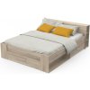 Wilsondo Manželská posteľ s úložným priestorom Pocket 160x200 - dub
