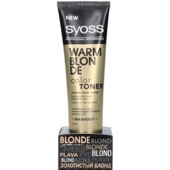 Syoss Color Toner Washout dočasná intenzívna farba na vlasy Teplý Blond 150  ml od 6,25 € - Heureka.sk