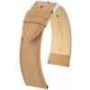 Kožený remienok Hirsch Osiris M 03433190-2, béžový, teľacia koža, dĺžka M, Quick Release 18 mm