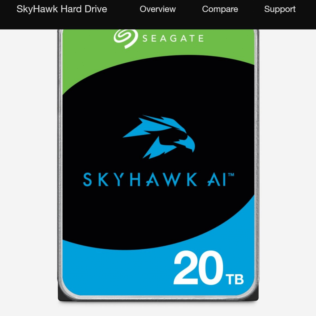 Seagate SkyHawk AI 20TB, ST20000VE002