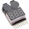 Voltmeter na LiPo batéria so zvukovou signalizáciou - 1-8S