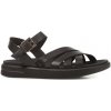 Geox D XAND 2S dámske kožené sandále čierna