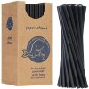 GSG24 BIO ekologické papierové slamky 6/205 mm čierne 250 ks