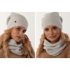 Fashionweek Moderni set čiapka a šál, pletený tunel ZIZI31/B1 Farba: svetlo šedá, Veľkosť: Universal