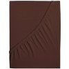 B.E.S. PETROVICE Plachta na posteľ Jersey česaná bavlna MAKO 200 × 220 cm, tmavohnedá