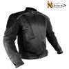 XELEMENT ARMORED BIKER - pánská černá kožená moto bunda - L - doprava zdarma