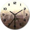 Sklenené hodiny mesto vysoké napätie 30x30 Mesto vysoké napätie fi 30 cm