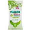 SANYTOL Dezinfekcia UTIERKY univerzálny čistič (94% rastlinný), eukalyptus a mäta 1x36 ks