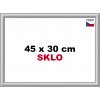 BFHM Plastový rám 45x30cm - strieborný