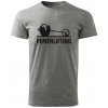 T-ričko Powerlifting I pánske tričko Farba trička: Biela, Farba potlače: Čierna, Veľkosť: 4XL