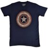 Marvel tričko Captain America Embroidered Shield Modrá XL
