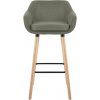 Barová stolička Grant látka, svetlosivá