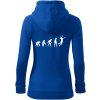 Evolúcia volejbal smeč - Mikina dámska trendy zipper s kapucňou - M ( Kráľovská modrá )