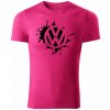 T-ričko Volkswagen Splash pánske tričko Farba trička: Purpurová, Farba potlače: Čierna, Veľkosť: 3XL