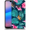 Picasee silikónový čierny obal pre Huawei P20 Lite - Pink Monstera