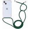 AppleKing transparentný kryt so šnúrkou pre iPhone 15 - tmavozelený - možnosť vrátiť tovar ZADARMO do 30tich dní