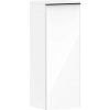 Hansgrohe Xelu Q Bočná skrinka 40x107x35 cm, 1 dvierka, pánty vľavo, lesklá biela/matná čierna 54127670-HG