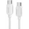 ESSAGER ES-X46 opletený nabíjací a dátový kábel - USB-C na USB-C - 1 m - strieborný - možnosť vrátiť tovar ZADARMO do 30tich dní