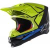 ALPINESTARS prilba SUPERTECH S-M8 FACTORY, ALPINESTARS (černá/žlutá fluo/modrá lesklá)