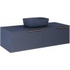 Kúpeľňová skrinka nízka Jungborn NONUS navy modrá 1200 x 318 x 453 mm