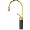 INVENA - Vysoká umývadlová batéria GABRO, čierna-zlatá BU-33-W17-V