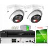 Sada na monitorovanie IP 4Mpx 2 kamery IPCAM-T4-30DL, Hybrid Light, záznamník 4ch s PoE, MD 2.0 - HiLook by Hikvision