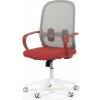 Nábytek PEGAS s.r.o. Kancelářská židle, houpací mechanismus, červená látka, KA-S425 RED