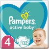 2x PAMPERS Active Baby 4 (9-14 kg) 132 ks MEGA PACK - jednorázové pleny VP-F111701