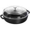 Staub Kastról so sklenenou pokrievkou 28 cm 3,7l čierny