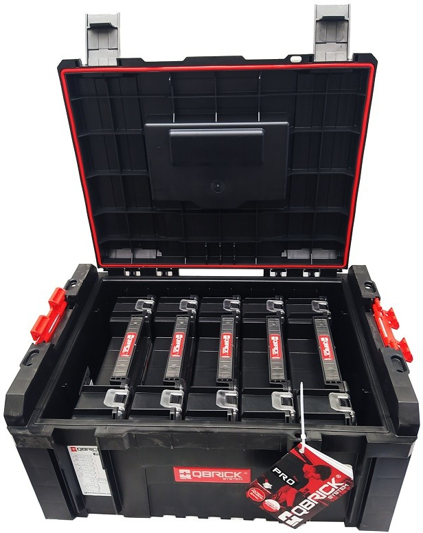 QBrick System Box na náradie QS Toolbox Pro + 5 x QS TWO Organizer Multi Z255987PG011