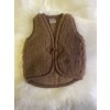 Detská vesta z ovčej vlny hnedá Veľkosť: M