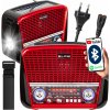 Kuchynské FM rádio prenosné retro solárne Bluetooth baterka USB akumulátor