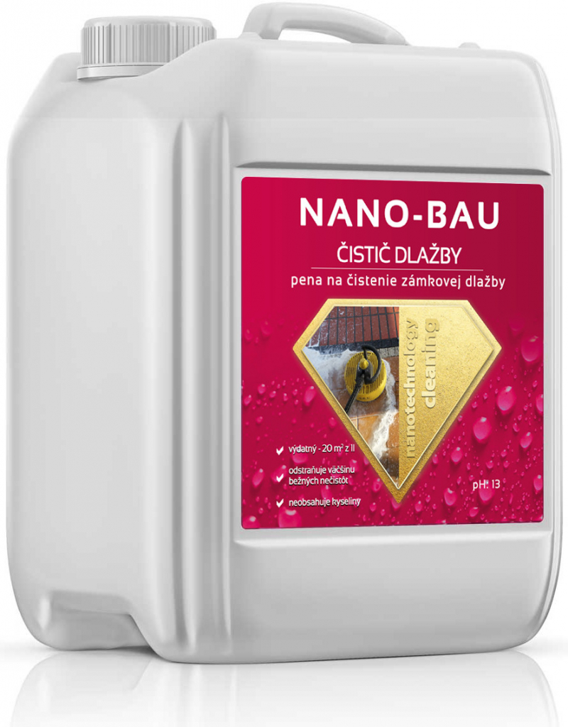 NANO BAU Nano-BAU Čistič Dlažby - prípavok na čistenie zámkovej dlažby a betónu Objem:: 2L