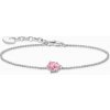 Thomas Sabo A2159-051-9-L19V Silver bracelet w. pink cubic zirconia drop