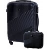 Cestovní kufr BERTOO Milano - černý set 2v1 XXL 99l, 12l