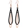 Troli Elegantné bicolor náušnice z ocele VSE009RB-PET