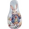 Clayre & Eef Modrá plechová dóza s králikom Easter Rabbi - 14*7*5 cm -