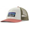 Šiltovka Patagonia P-6 Logo LoPro Trucker Hat Farba: biela/zelená
