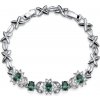 Náramok s krištáľmi Swaroski Oliver Weber Princess emerald