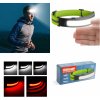 Čelovka s ovládaním gestami - červená/biela COB LED - 800 mAh akumulátor - IP54