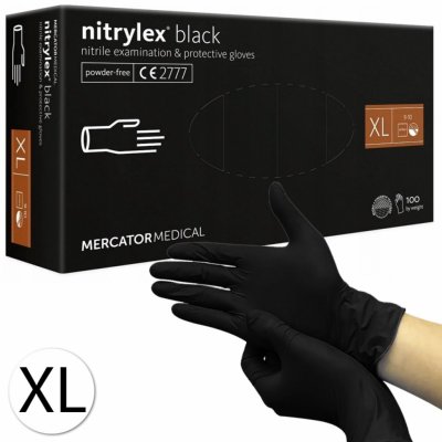 Mercator Medical Nitrylex Black Nitrilové rukavice čierne 100 ks