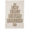 Adventný kalendár pre deti ferm LIVING Pine Christmas Calendar 1104267541 béžová ONE SIZE