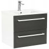 Základná skrinka Vario Clam 60 s umývadlom bielo-antracitová