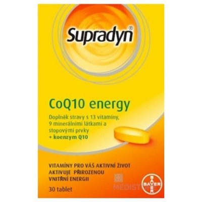 BAYER Supradyn CoQ10 Energy vo forme prehĺtacích tabliet 30 ks