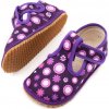 Beda DETSKÉ BAREFOOT PAPUČE BEDA ŠIRŠIE (W) - VIOLET FLOWER Veľkosť: 32, Vnútorná dĺžka topánky v cm: 20.8, Vnútorná šírka topánky v cm: 8