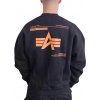 Alpha Industries mikina pánska LOGO BP Sweater black Veľkosť: S, Farba: čierna