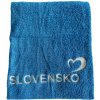 Osuška s výšivkou Slovensko Farba: Zelená, farba nití: žltá